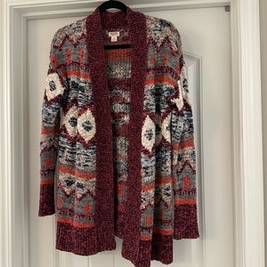 Mossimo Aztec Print Fall Cardigan